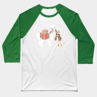 Girl with Lama Baseball T-Shirt